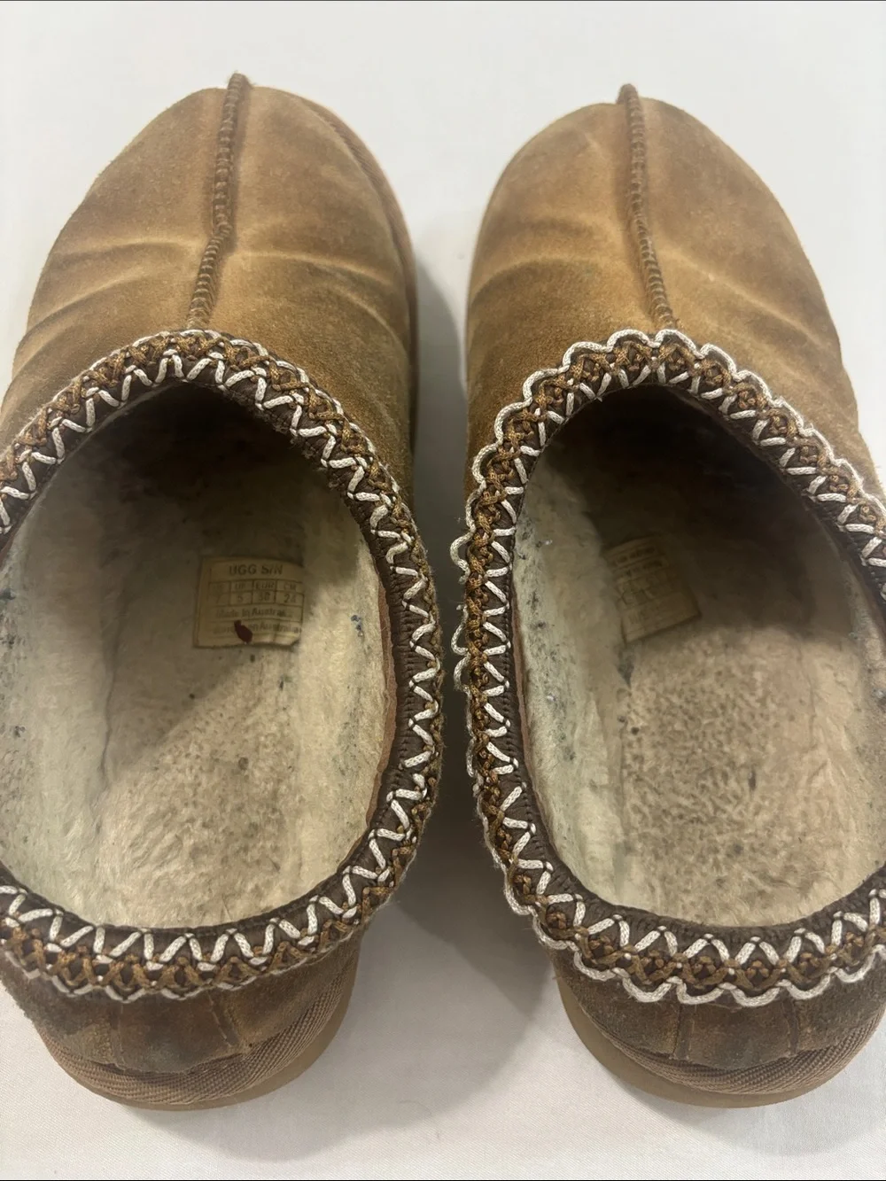 UGG Kids Chestnut Suede Shearling Clog Slippers